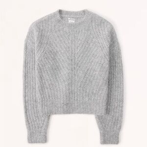 Abercrombie Grey Alpaca blend wool crew sweater Small